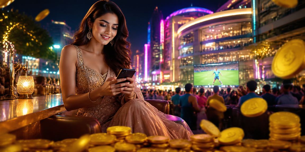 Modern Indian casino environment with mobile gaming
