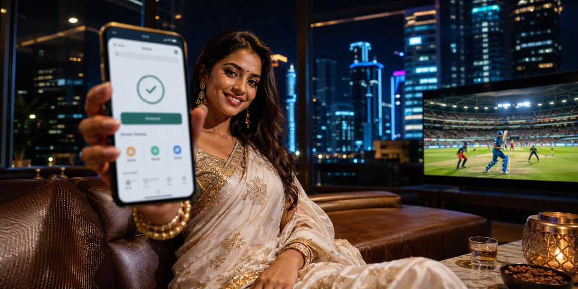 Indian player enjoying Aviator game on a smartphone in Chennai setting